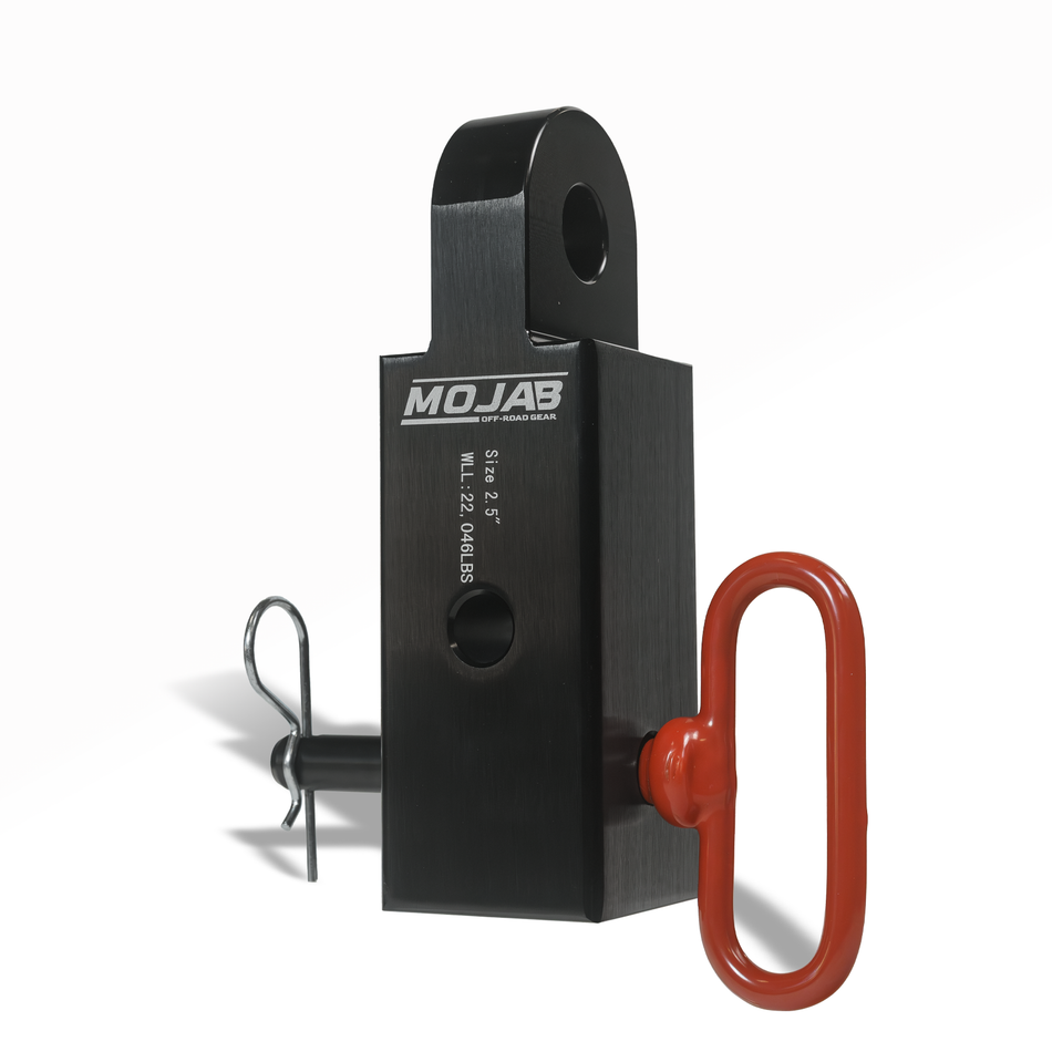 MOJAB 2.5” billet aluminum hitch receiver with heavy duty pin