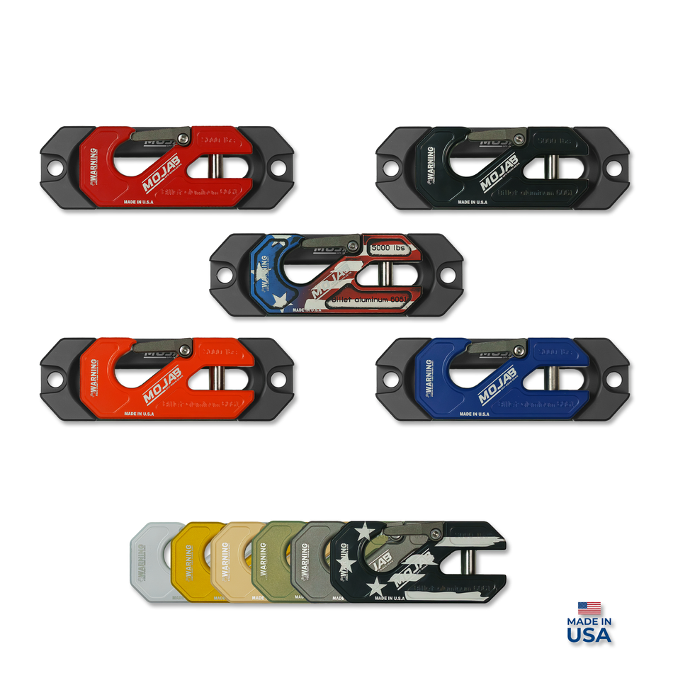 MOJAB Side By Side / UTV Aluminum Recessed Winch Shackle with Fairlead Kit