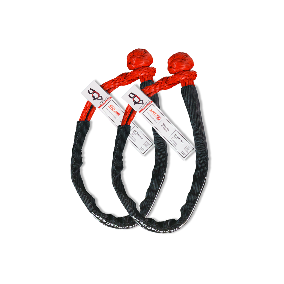 MOJAB Soft Shackle 1/4'' x 24'' with sleeve and bag (Set of 2 Shackles)