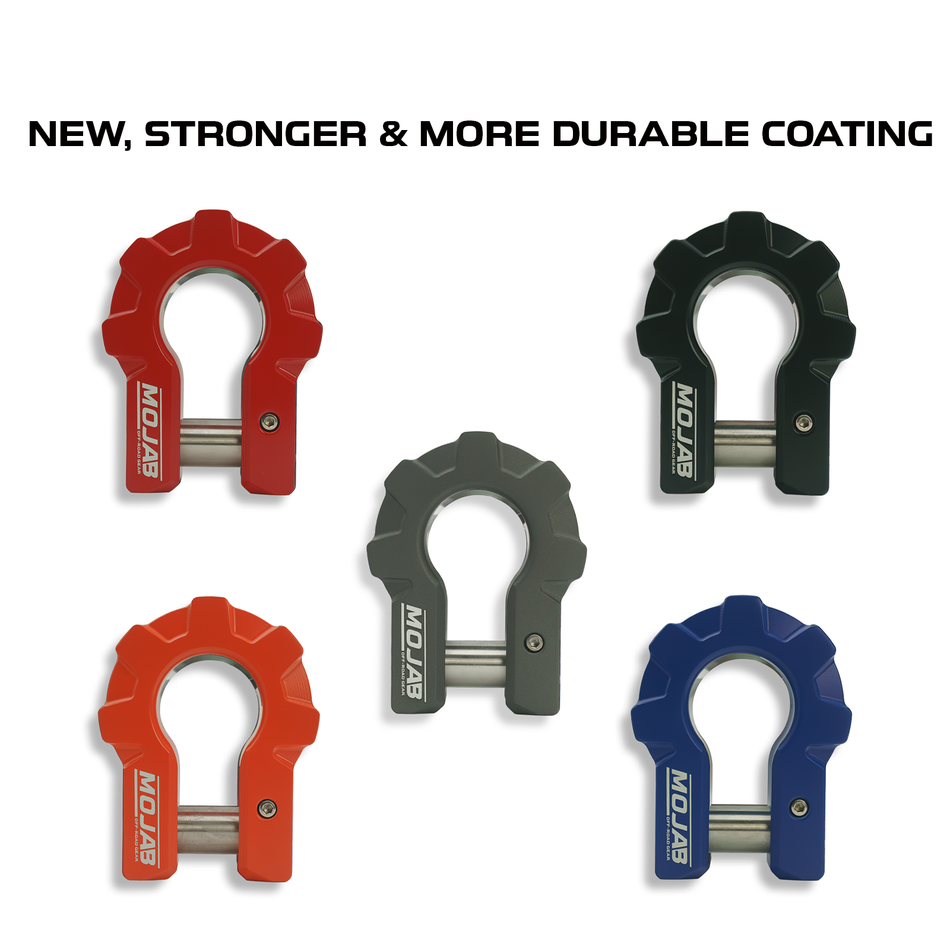 MOJAB 3/4'' Extreme duty Aluminum D-Shackle set (9T)-Ceramic coated