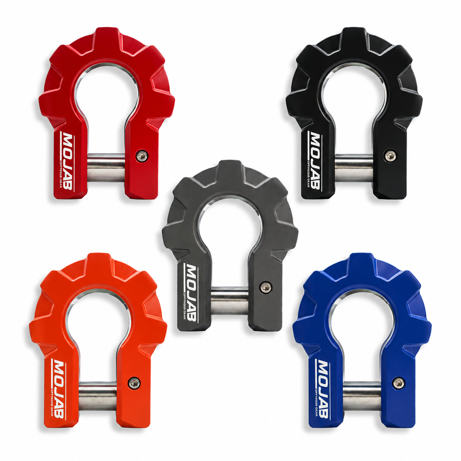 MOJAB 3/4'' Extreme duty Aluminum D-Shackle set (9T)-Ceramic coated