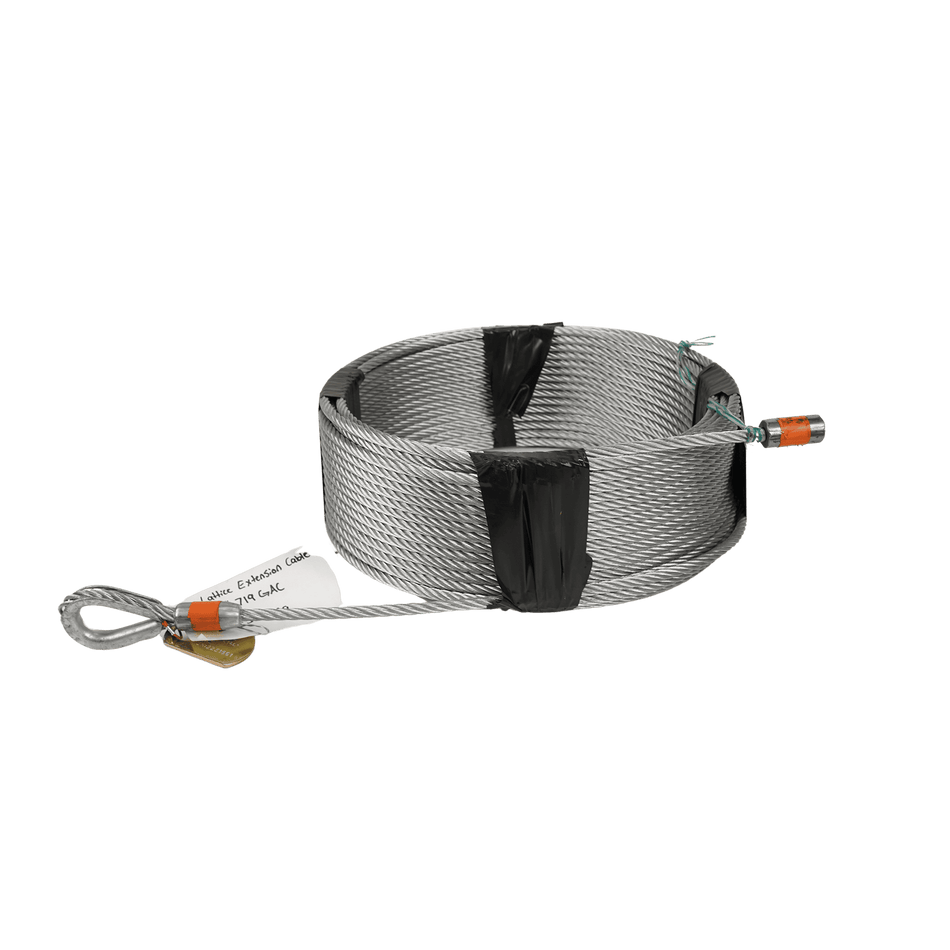 Canada Towers Lattice Extension Cable: 5/16" 719 Gac With Load Rated Ends (Thimble Eye On One End - Terminates Into Section A Of Lattice) (Button On The Other End) LEC-516719