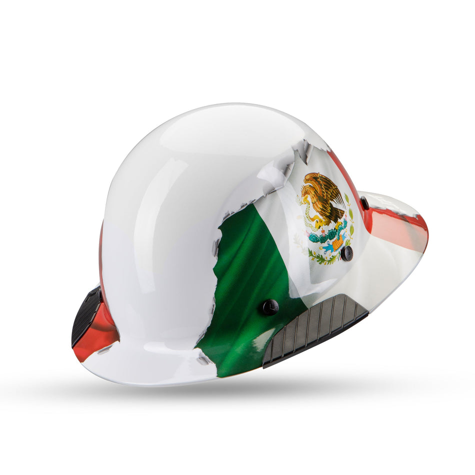 LIFT Safety DAX Mexican Flag Full Brim Hard Hat