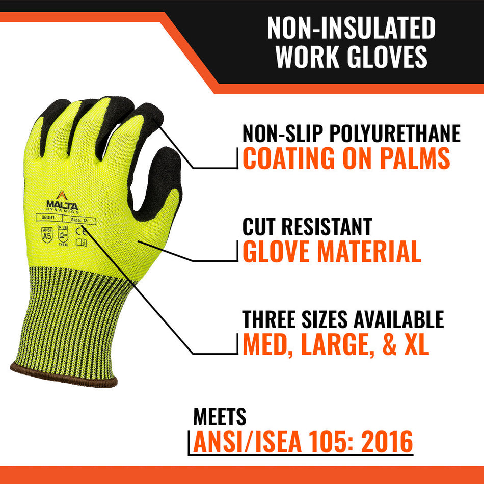Malta Dynamics Cut Level A5 Work Gloves