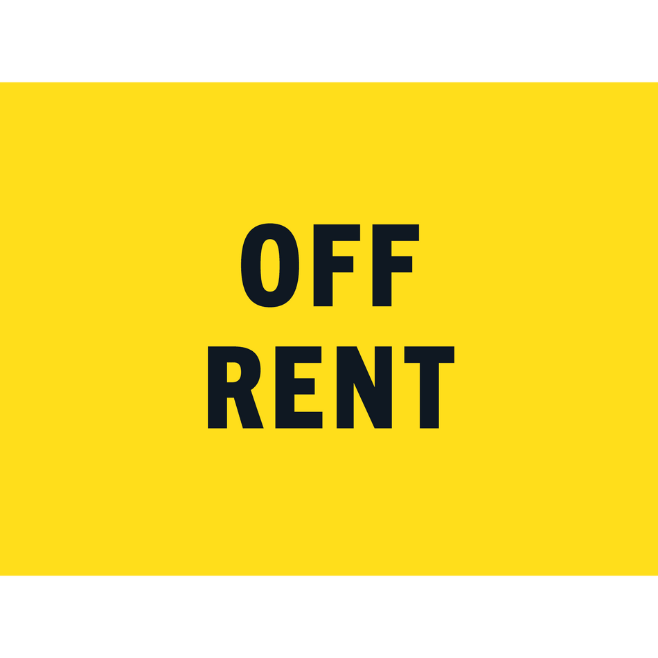 Aluminum Sign 24X18 - Off Rent