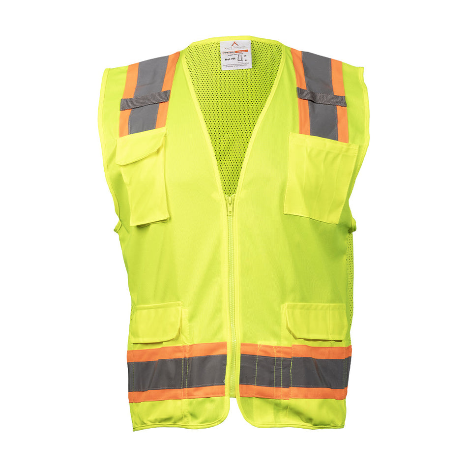 Malta Dynamics High Visibility Yellow Safety Surveyor Vest