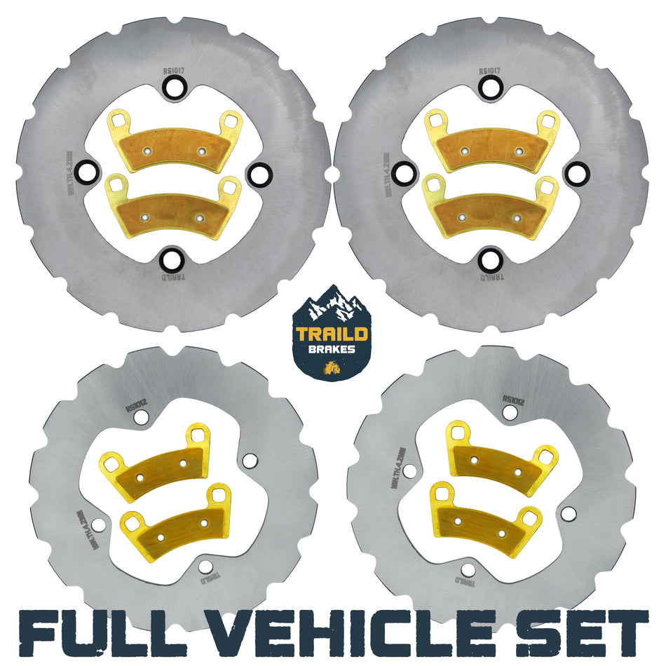Traild Polaris Ranger XP 1000 / XP Kinetic 2021-2027 Ridge Rider Rotor and Pad Kit