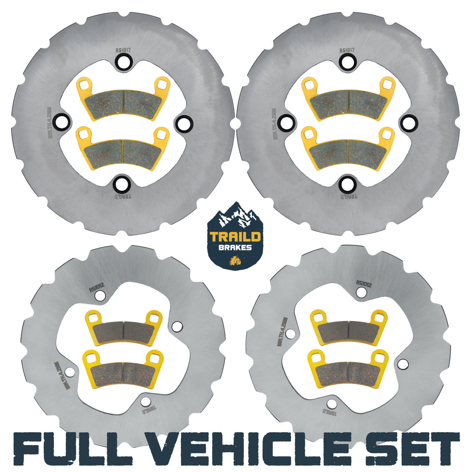 Traild Polaris Ranger XP 1000 / XP Kinetic 2021-2027 Ridge Rider Rotor and Pad Kit