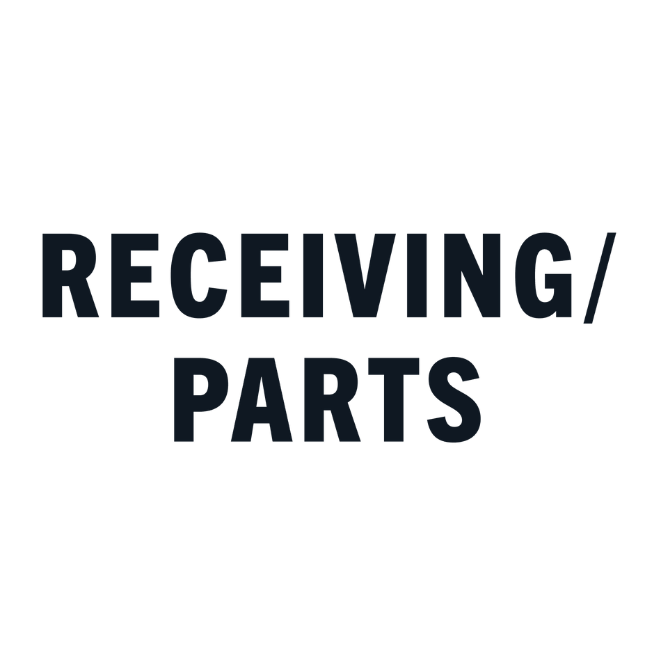 Aluminum Sign 24X18 - Receiving/Parts