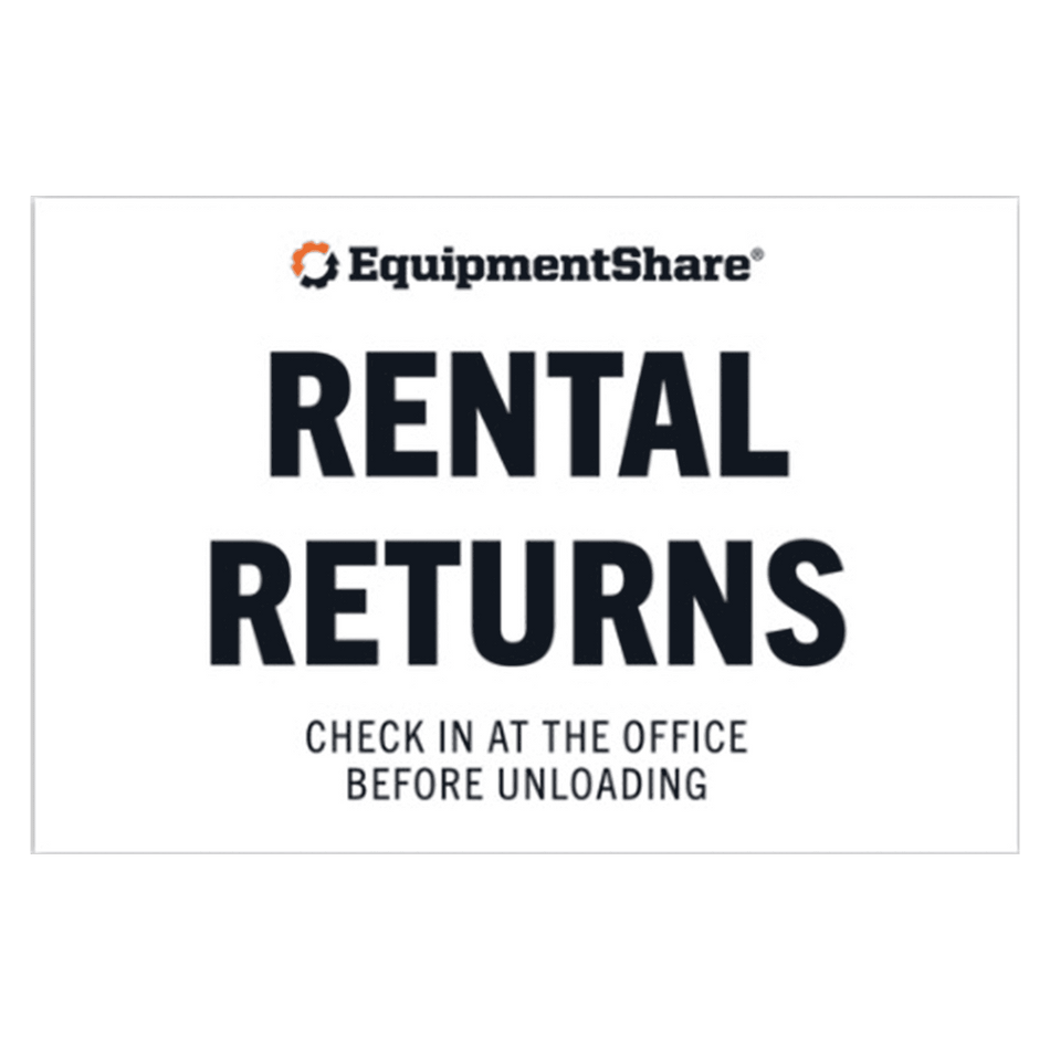 Wayfinding Rental Returns - Sign 36 X 24