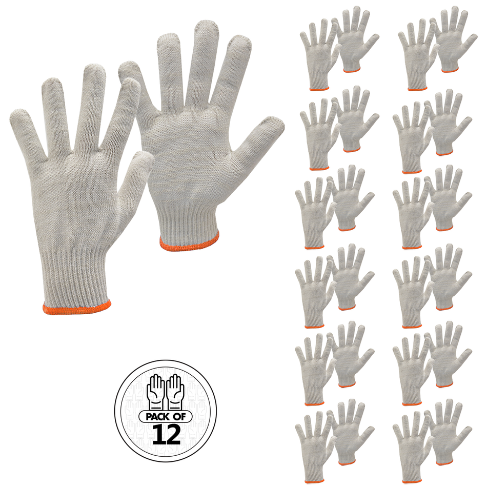 Jorestech Safety Knitted Multi-Purpose Gloves – Pack of 12