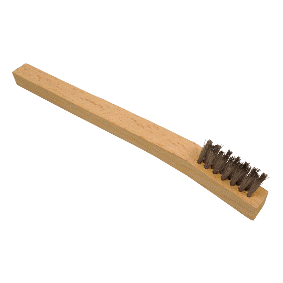 Techniweld Stainless Steel Wire Brush with Wood Handle, 3x7 SS85055