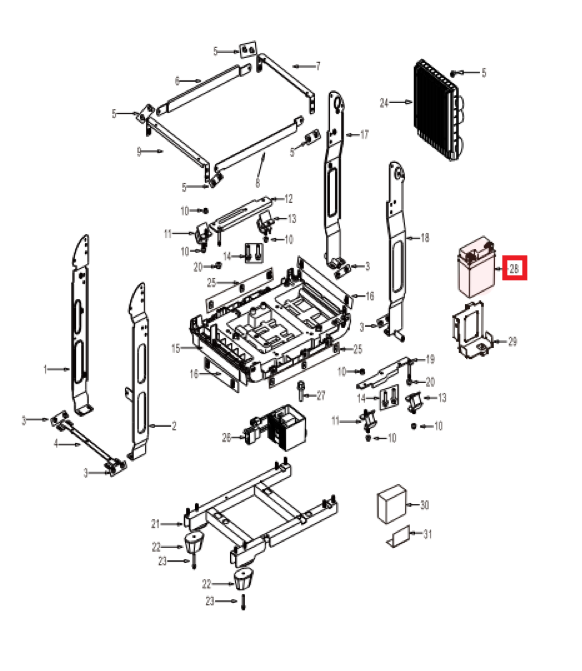 Tomahawk Power Battery Replacement (P038) Spare Part for TG5500i 5500 Watt Inverter Generator