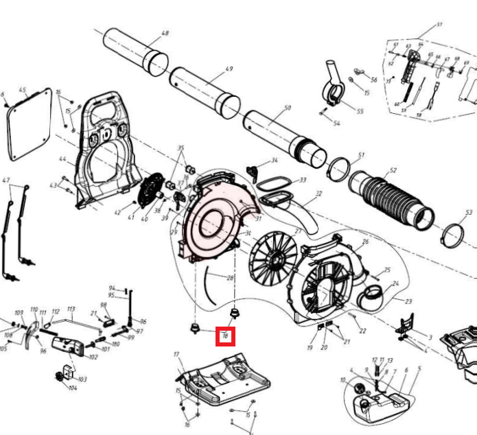 Tomahawk Blower Housing Mount Kit (3F-30.17 and 3F-30.12) Spare Part for TGS30 4 Gallon Fertilizer Spreader