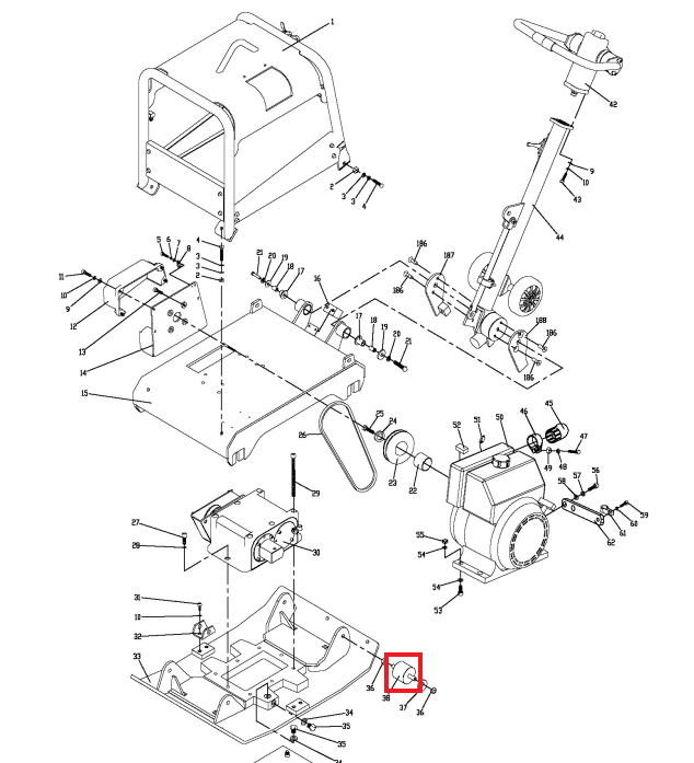 Tomahawk Shock Mounts Spare Part for TPC170H 6.5HP Honda Reverse Compactor