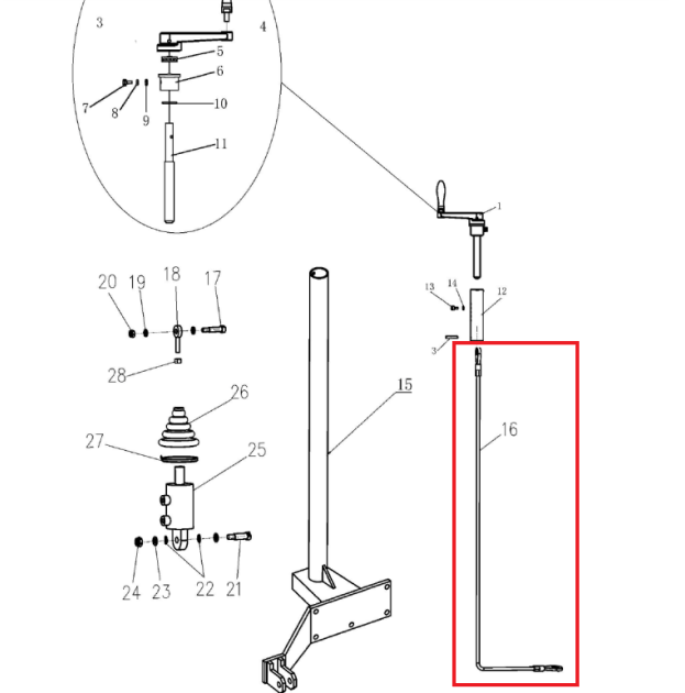Tomahawk Throttle Wire (P023) Spare Part for TRT46V 8ft Ride-On Power Trowel