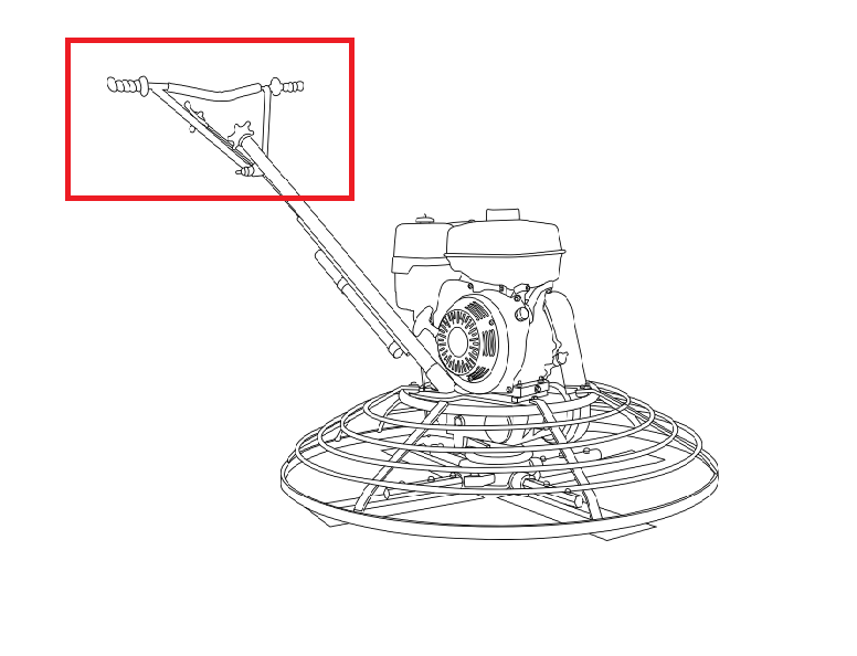 Tomahawk Handle Bar (P065) Spare Part for JXPT36K 36" Power Trowel Kohler
