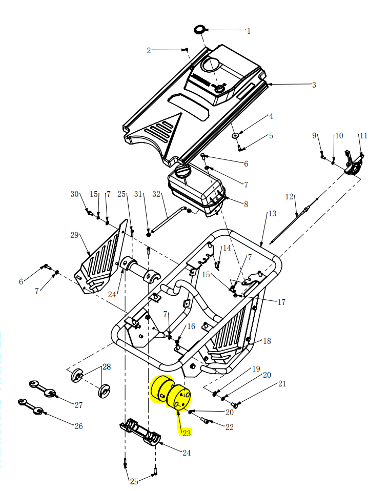 Tomahawk Shock Absorbers for JX60H and TR68H Tamping Rammer (1101-03000-4)