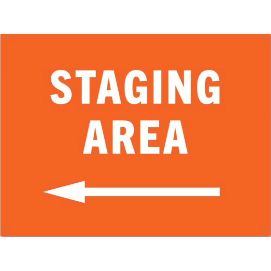 Aluminum Sign 24X18 - Staging Area Left