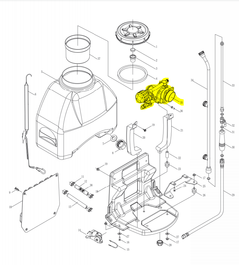 Tomahawk Pump for TCS6.5 Backpack Concrete Sprayer (3WZ-7B.5)