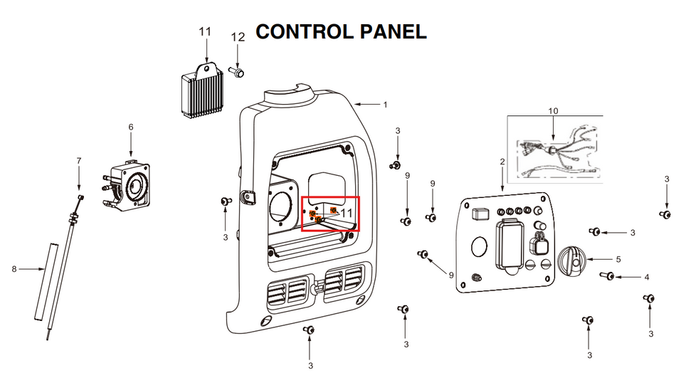 Tomahawk Automatic Voltage Regulator Spare Part for TG2000i 2000 Watt Inverter Generator