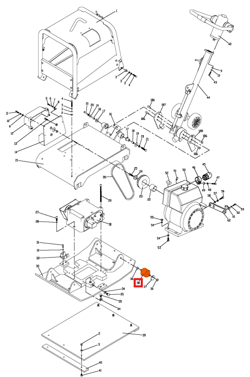 Tomahawk Rubber Mounts (P011) Spare Part for TPC170H 6.5HP Honda Reverse Compactor