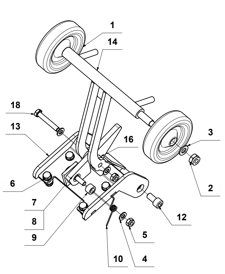 Tomahawk Wheel Kit for TPC90H Plate Compactor