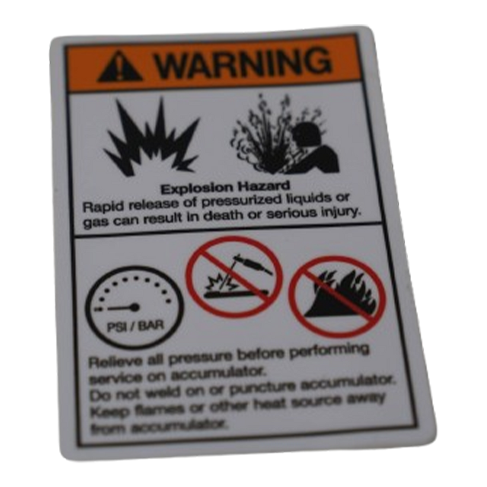 Decal - Explosion Hazard TSA/GN1284981GT