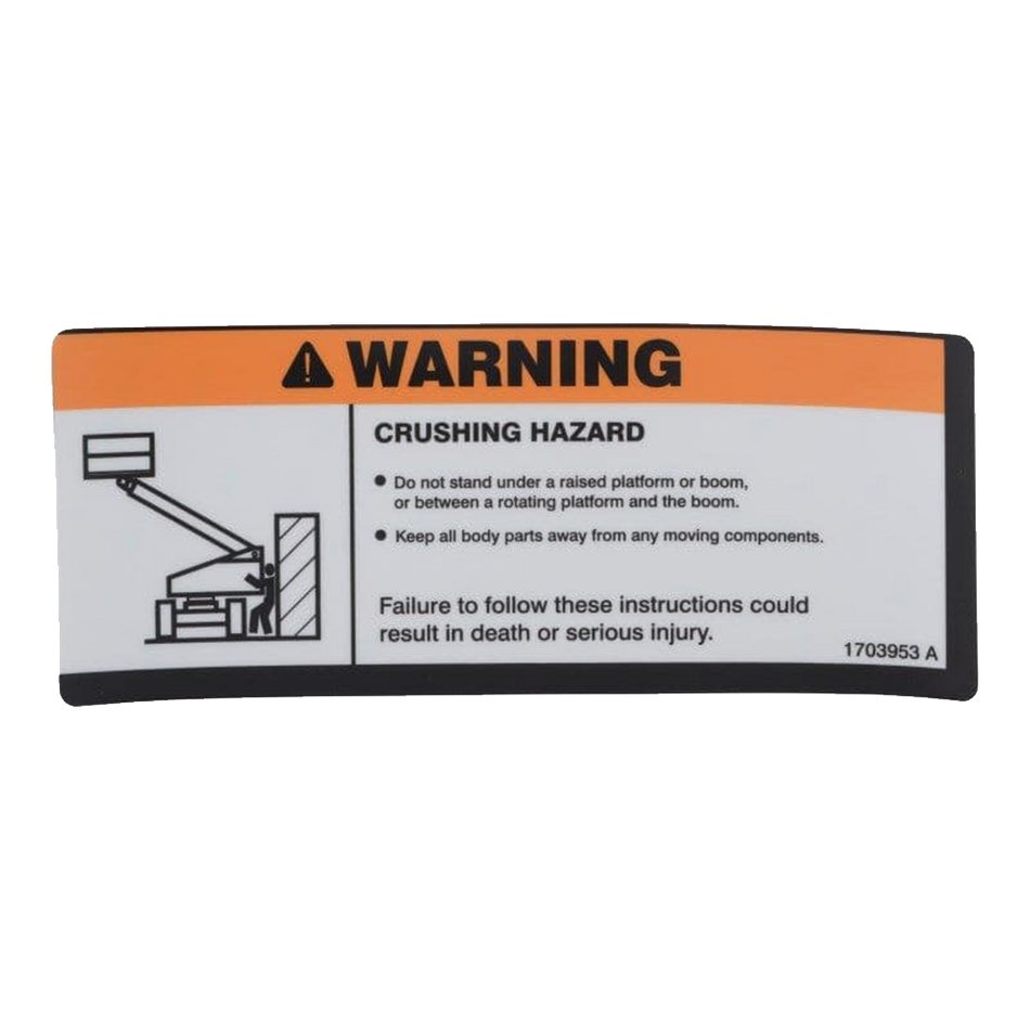 Decal - Crush Warning TSA/JL1703953
