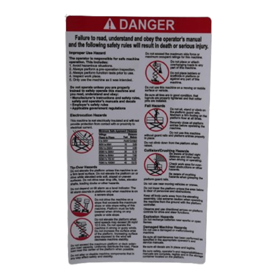Decal - Danger TSA/MY43885