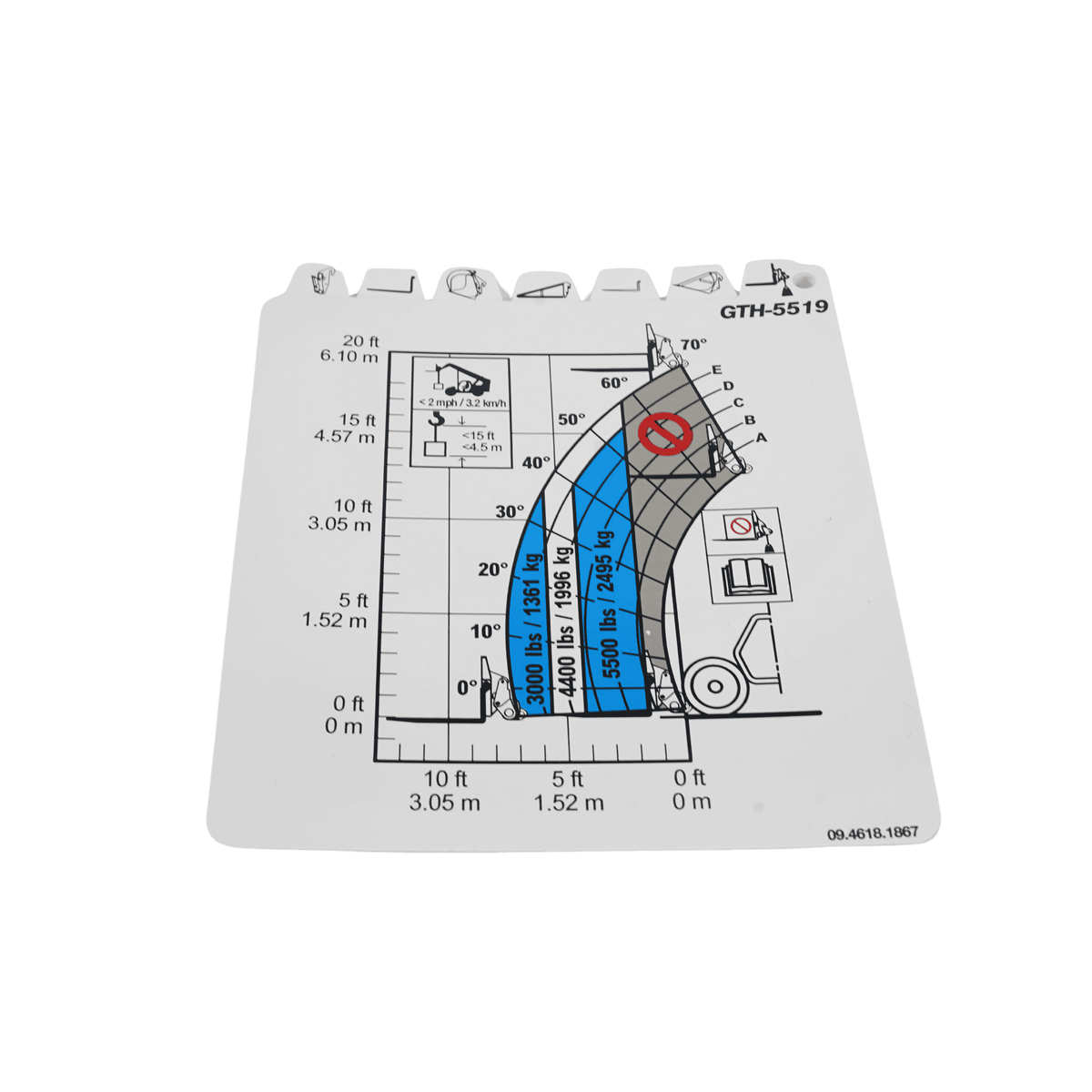 Genie Aftermarket Load Charts Standard Kit 55.0700.0166Gt TSA/GN55.0700