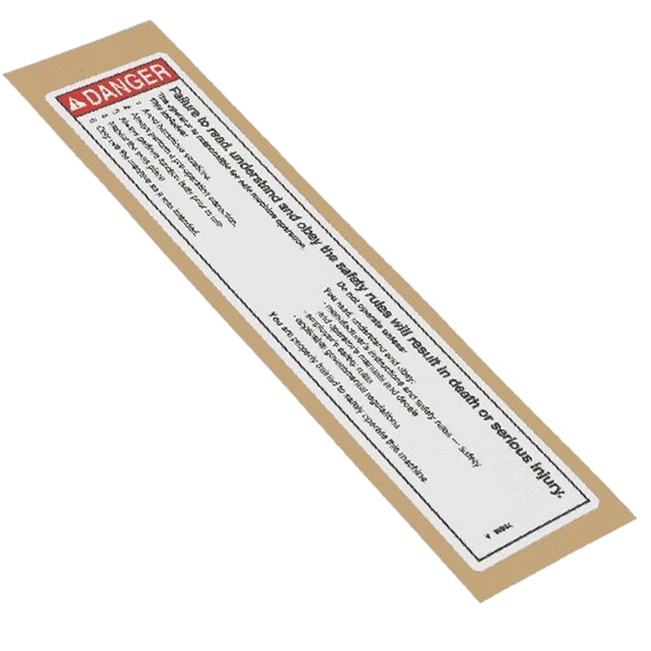 Decal - Danger Improper Use Hazard TSA/GN72853GT