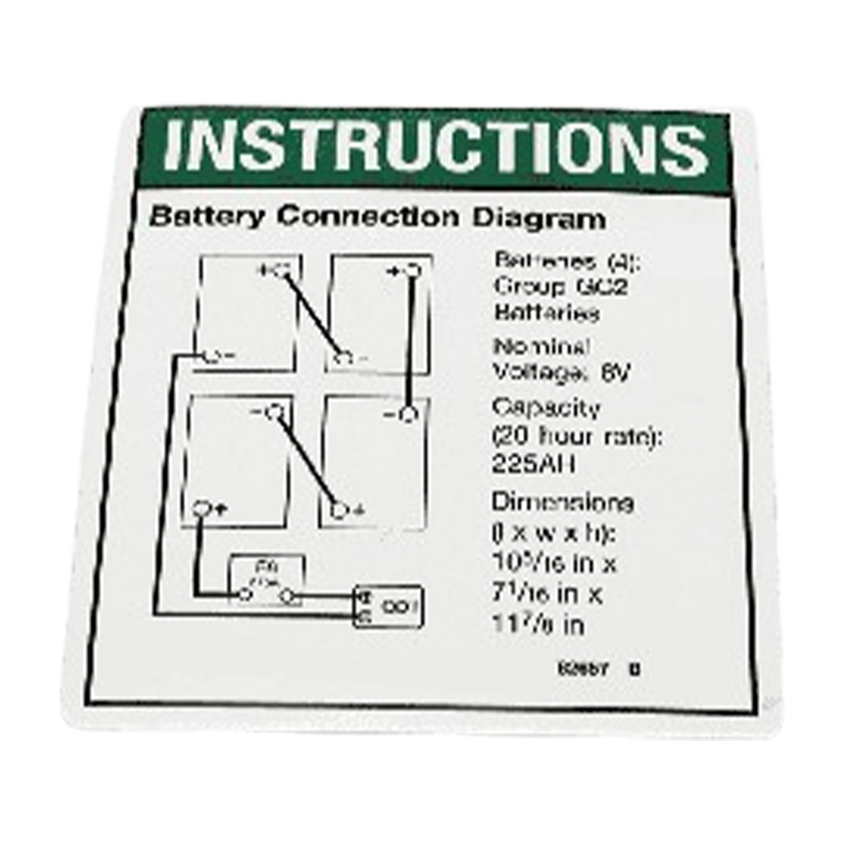 Decal - Notice Battery Connect TSA/GN82657GT