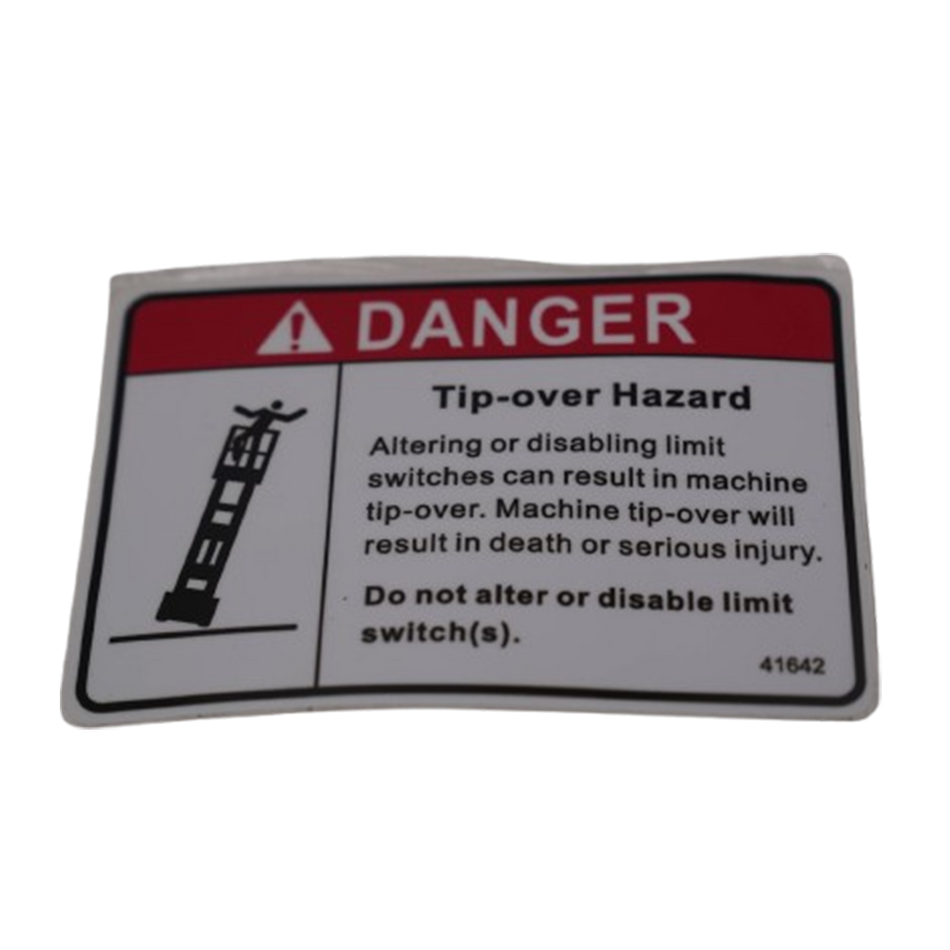 Decal - Tip Over Hazard TSA/MY41642
