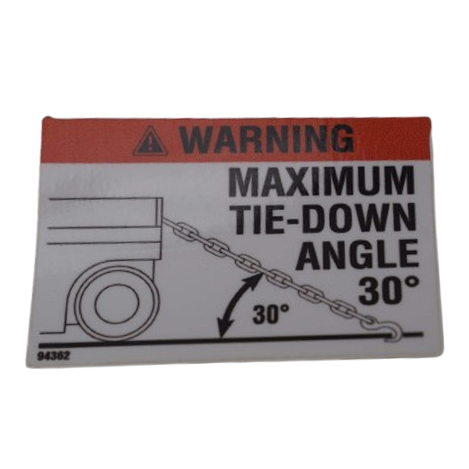 Decal - 1330SE Tie Down TSA/MY94362