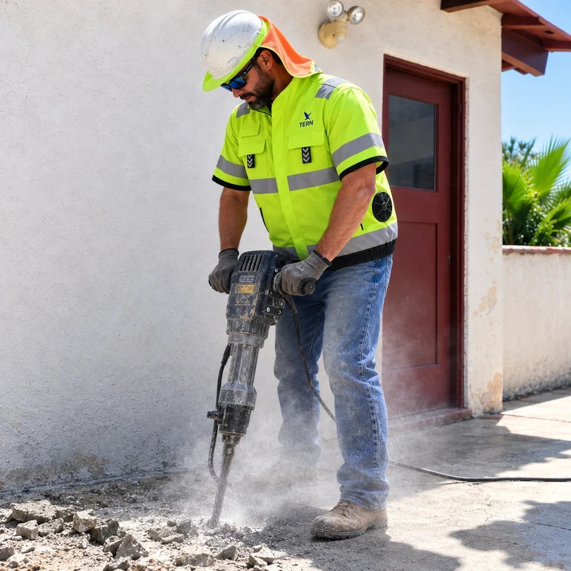 Tomahawk 30V Battery-Powered High Vis Fan-Cooled Short Sleeve Complete Cooling System