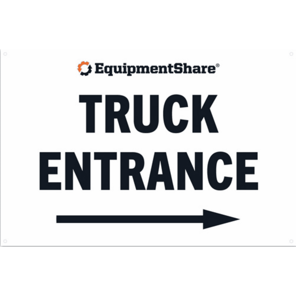 Wayfinding Truck Entrance Right Arrow Sign 36 X 24