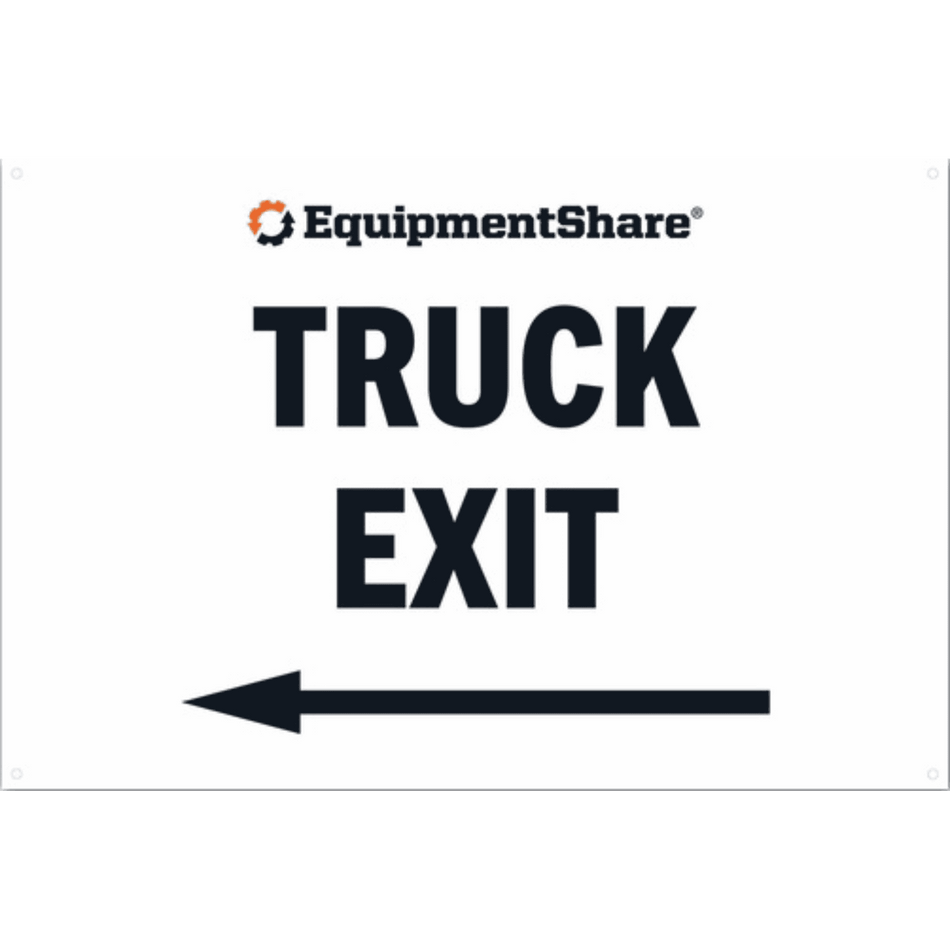 Wayfinding Truck Exit Left Arrow Sign 36 X 24