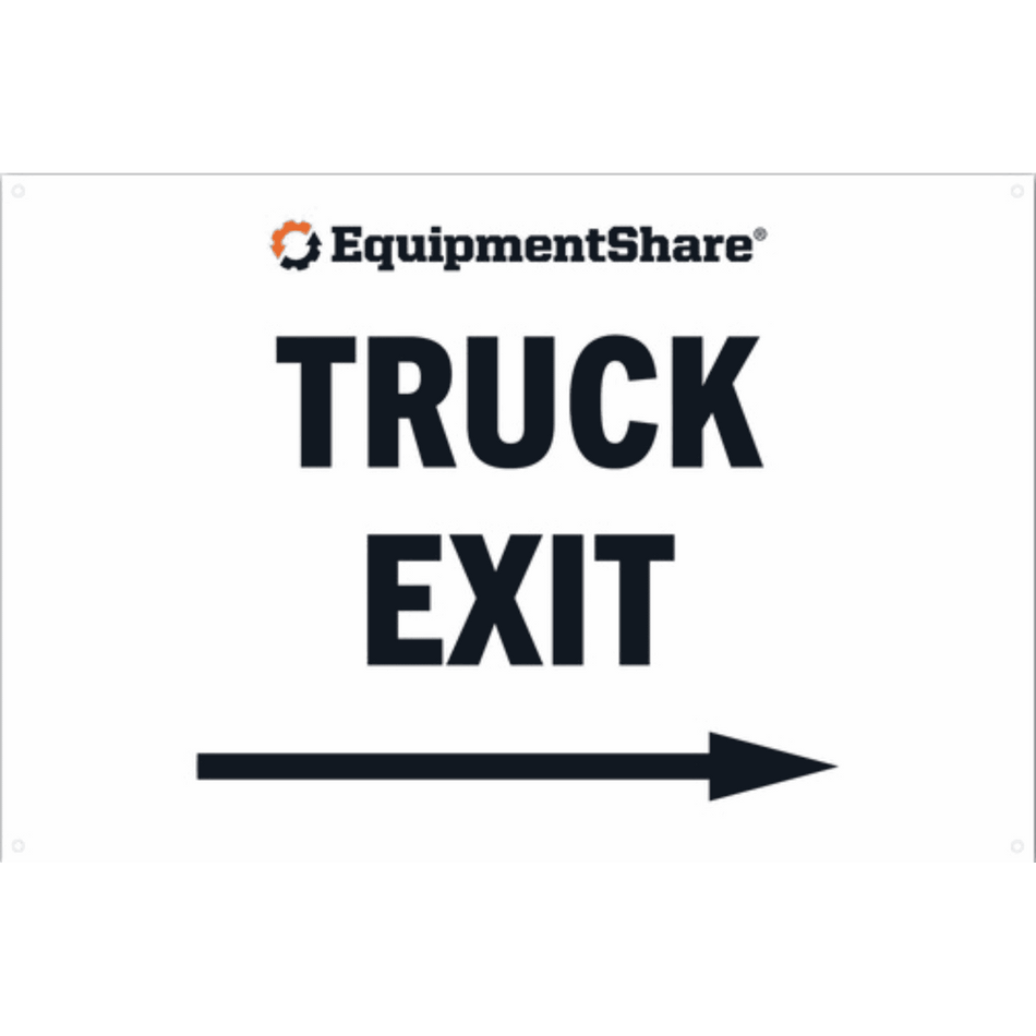 Wayfinding Truck Exit Right Arrow Sign 36 X 24