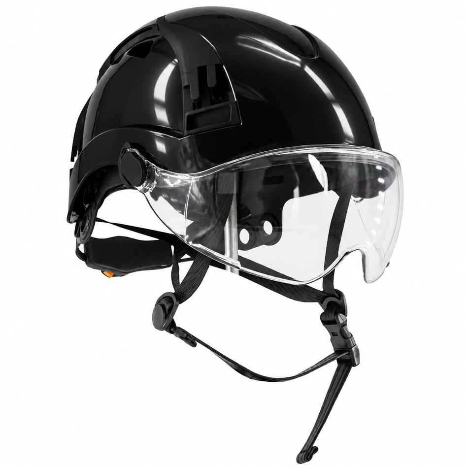 Jorestech Type 2 Class C Safety Vented ABS Helmet with Eye Visor Shield