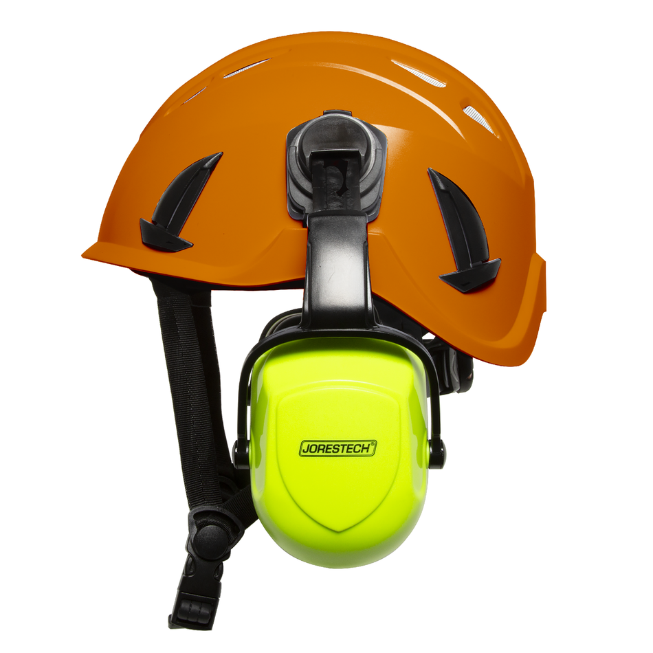 Jorestech Ventilated Work at Height Hard Hat with Mounted Earmuffs