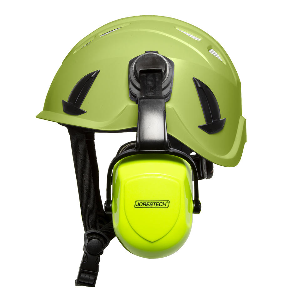 Jorestech Ventilated Work at Height Hard Hat with Mounted Earmuffs