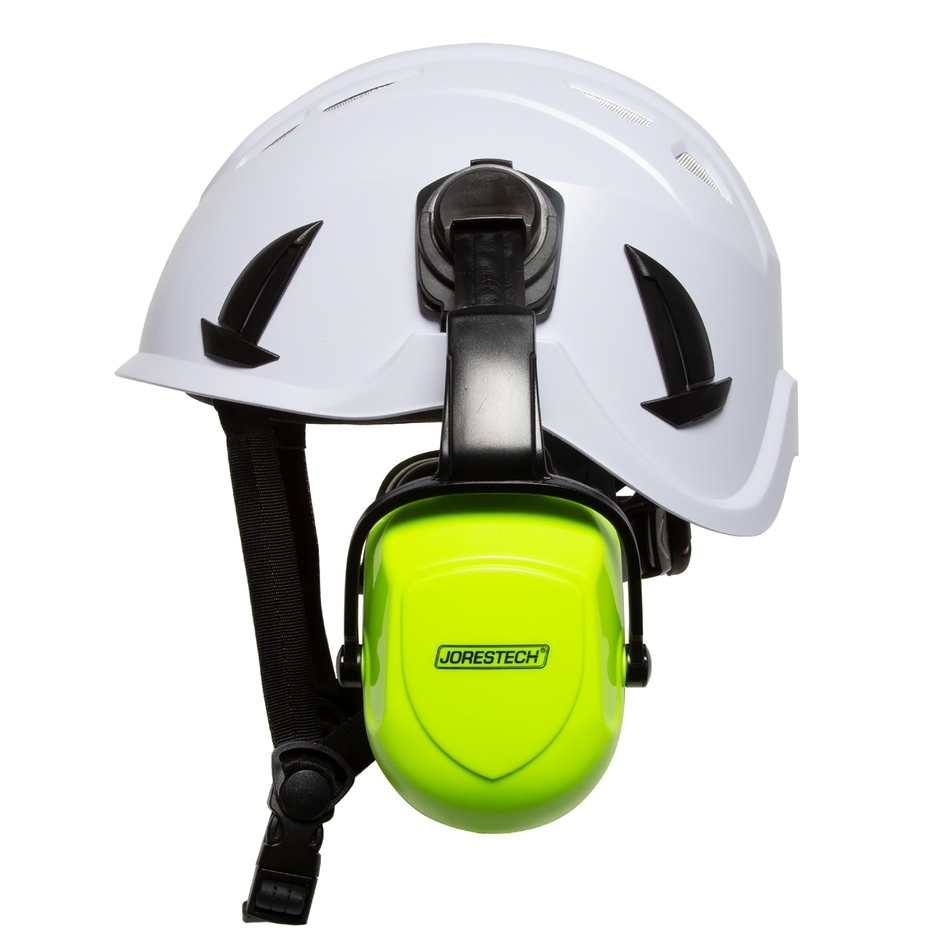 Jorestech Ventilated Work at Height Hard Hat with Mounted Earmuffs