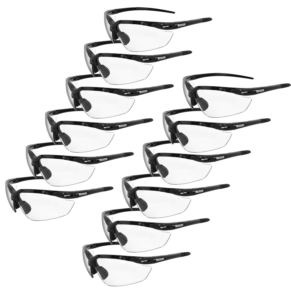 Jorestech Wraparound Safety Glasses with Flexible Rubber Temple Tips