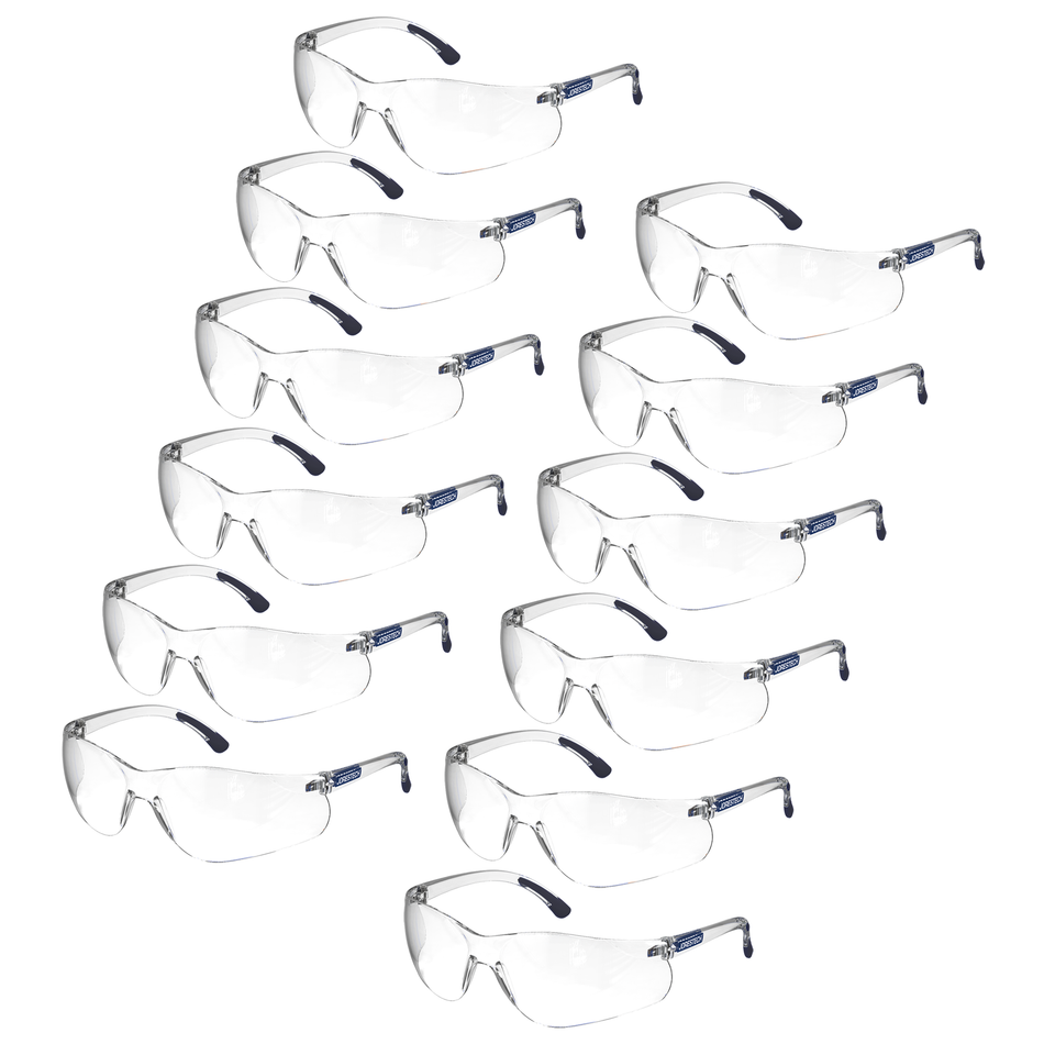Jorestech Wraparound Safety Glasses for High Impact Protection - Pack of 12
