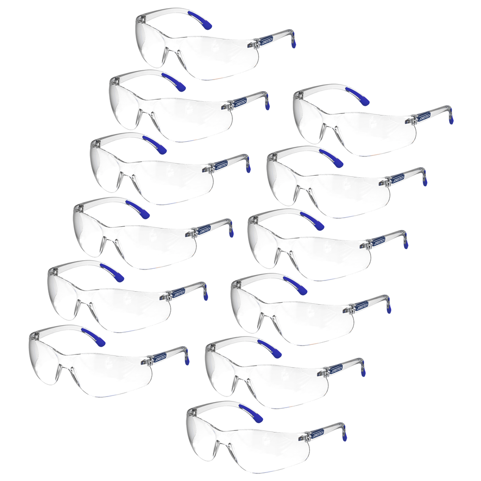 Jorestech Wraparound Safety Glasses for High Impact Protection - Pack of 12
