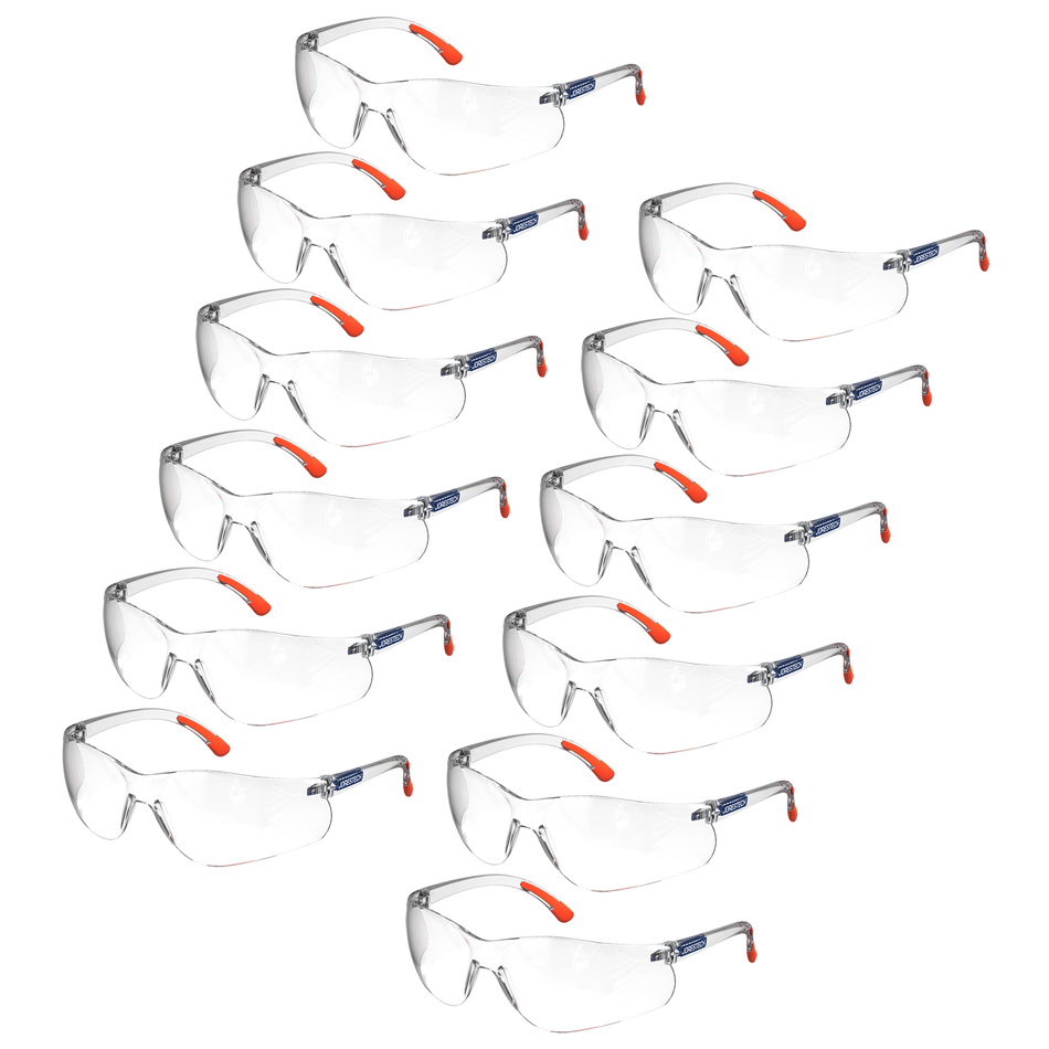 Jorestech Wraparound Safety Glasses for High Impact Protection - Pack of 12