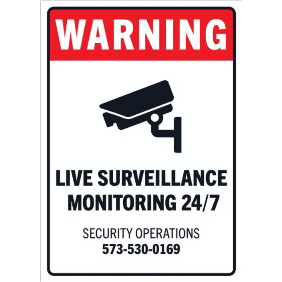 Aluminum Sign 10X14 - Warning Security Camera