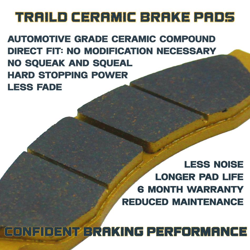 Traild Can-Am Defender MAX HD7 HD8 HD9 HD10 HD11 6x6 & PRO 2017-2026 Ceramic Brake Pad Set