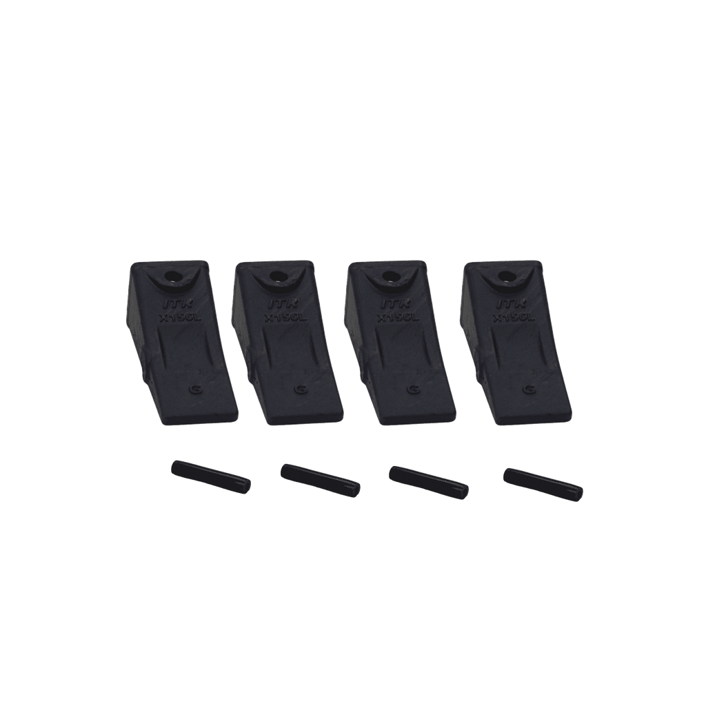 Takeuchi Aftermarket X156L Bucket Teeth with Pins (4 Pack